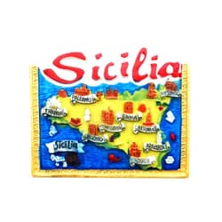 Weekino Sicily Italy Magnet Travel Souvenir 3D Resin Collection Gift Fridge Refrigerator Magnet