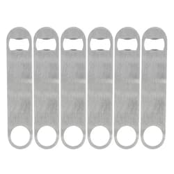 KISEER Heavy Duty Stainless Steel Flat Bottle Opener, 6 Pack Beer Bottle Opener for Kitchen, Bar or Restaurant