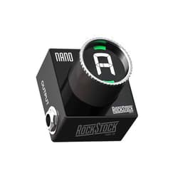Rock Stock Nano Electric Guitar Tuner Pedal - Compact Chromatic Tuner Foot Pedal Fits on Any Pedalboard - For Acoustic, Electric, Bass Guitar, Mandolin and Other Instruments
