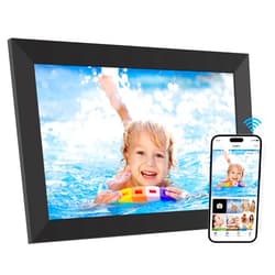 SAIWAN Digital Picture Frame 10.1 Inch WiFi Digital Photo Frame Electronic Picture Frame Slideshow, Built in 16GB Storage, Wall-Mounted, Auto Rotate, Easy to Upload Photos and Video Instantly via Uhale APP