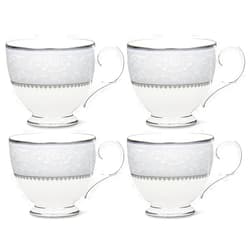 Noritake Brocato Cup, 7 oz., Set of 4 in White