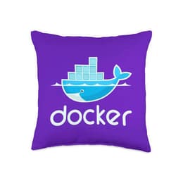 Docker - Software Programmer - Developer - Coder Engine-Docker Security Scanning for Programmers Throw Pillow, 16x16, Multicolor