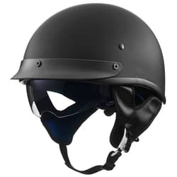 ILM Half Helmet Open Face Motorcycle Helmets for Moped Cruiser Scooter with Sun Visor, DOT Approved Model-210V (Matte Black, Large)