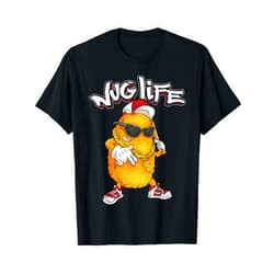 Cool Gangster Chix Fingers Fans Boys Girls Designs Funny Nug Life Gift | Cute Chicken Nuggets Lover Unisex-Adults and Kids T-Shirt