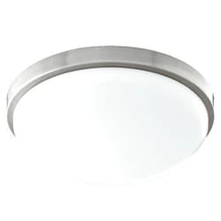 Quorum Lighting 902-15-65, Ceiling Mount Glass Ceiling Lighting, 1 Light LED, Satin Nickel
