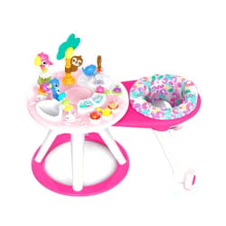 Bright Starts Around We Go 2-in-1 Walk-Around Baby Activity Center & Table, Tropic Coral, Ages 6 Months+