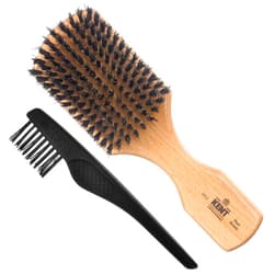 Kent OG2 Club Hair Brush, Small Boar Bristle Hair Brush for Men, Natural Boar Bristle Beard Brush for Men, Beechwood Kent Brush for Hair and Beards