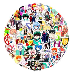 Generic 100pcs Mixed Anime Stickers for Teens Laptops,Cool Trendy Popular Classic Cartoon Stickers Colorful Waterproof Vinyl Decals for Water Bottle Skateboard Bumper Journal Phone Luggage
