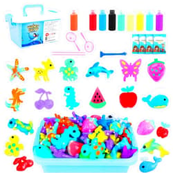 FODYNE Magic Water Elf Toy Kit, Magic Aqua Fairy Water Gel Kit, with 10 Gels,12 Shape Models (Random), Christmas Gifts, Birthday Gift, Party Favors