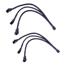 Yomgam 3 Way 4 Pin PWM Fan Splitter Cable,12 inch PC Fan Extension Cable, CA PWM Fan Extension Cable, for Computer ATX Case 4-Pin/3-Pin Cooling Fan Cable (2 Pack