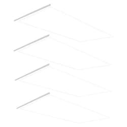 WYZM 2x4 LED Flat Panel Light, 4 Pack, 0-10V Dimmable, 75W 7800LM Super Bright,5000K Daylight White,100-277V AC, Edge-Lit Light Fixture for Offices Classrooms Kitchens (4 Pack of 2x4FT)
