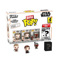 Funko Bitty POP! Mandalorian - 4 Pack - Cobb Vanth, Bitty POP! Fennec Shand, Bitty POP! Boba Fett, and a Mystery Bitty POP! Figure and A Surprise Mystery Mini Figure - 0.9 Inch (2.2 Cm)
