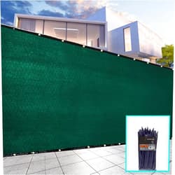 CIELO COLORIDO 4' x 50' Green Fence Privacy Screen, Custom, with Bindings, Heavy Duty for Gardens,Backyard, Patio, Construction Project, Outdoor Events,Professional Manufacturer.