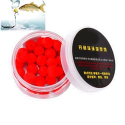 VBESTLIFE 30Pcs/Box Smell Soft Fishing Lure Soft Boilies Fishing Bait Boilies Floating Smell Ball Beads Feeder Artificial Carp Baits Lure (Red 12mm) carp Bait