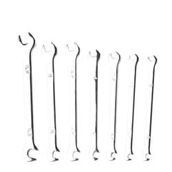 Larcele 3mm-5.5mm Mini Double Open End Wrench Metric,7 Piece, Chrome Vanadium Steel
