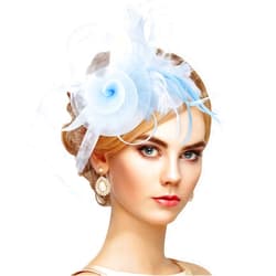 Zinniday Victorian Feather Fascinators Hats - 2025 Derby Attire Headwear with Hairpin,1920s Tea Party Hat for Woman