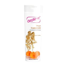 Depileve Milk Cleanser - Post Wax Emulsion, Removes Wax Residue, Moisturizes Skin, Enriched with Calendula and Oat extracts - 17 oz