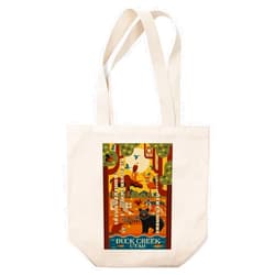 Lantern Press Duck Creek, Utah, Stay Wild, Forest Animals, Geometric (100% Cotton Canvas Reusable Tote Bag)