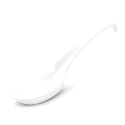 Hiware 12-piece Asian Soup Spoons, Rice Spoons, Chinese Won Ton Soup Spoon - Notch and Hook Style, White