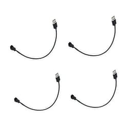 Maxmoral 4PCS USB to 3 Pin and 4 Pin PWM 5V USB Casing Fan Power Adapter Cable 11.8Inch Black USB to 3 Pin and 4 Pin Casing Fan Adapter Connector Cable