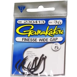 Gamakatsu Finesse Wide Gap Hook-6 Per Pack Black