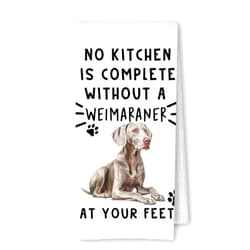 ArtisaEura Weimaraner Funny Dog Kitchen Hand Towels - A Kitchen is Not Complete Without A Weimaraner Dish Towel Waffle Weave Hand Towels for Home Bathroom,Dog Lovers Gift,16×24 Inch
