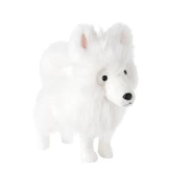 Apricot Lamb Toys Plush White Samoyed Dog Puppy Stuffed Animal Soft Cuddly Perfect for Kids 11.8 Inches