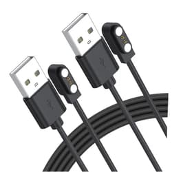 Vancle 2 Pack VeryFit Smartwatch Charger Cable, Magnetic USB Charging Cable for Veryfit Smart Watch ID205L, ID205U, IDW28, ID207, IDW13, IDW15, IDW19, ID208 Plus, ID208BT, ID206 and More