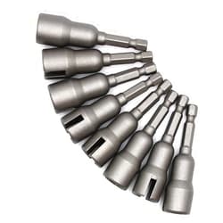 Birsppy 8PCS Power Wing Nut Driver Slot Wing Nut Drill Bit Socket Wrenches Tool 1/4 Inch Hex Shank for Panel Nuts Screws Eye Q-Hanger C Hook Bolt