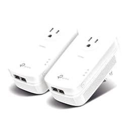 TP-Link AV2000 Powerline Adapter - 2 Gigabit Ports, Ethernet Over Power, Plug&Play, Power Saving, 2x2 MIMO, Noise Filtering, Extra Socket for other Devices, Ideal for Gaming (TL-PA9020P KIT)
