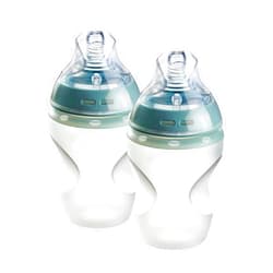Tommee Tippee Baby Bottles, Natural Start Silicone Anti-Colic Baby Bottle with Slow Flow Breast-Like Nipple, 9oz, 0m+, Self-Sterilizing, Baby Feeding Essentials, Pack of 2