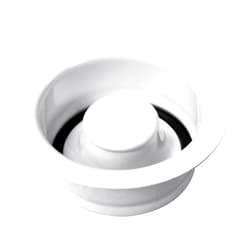 Westbrass D2089-50 3-Bolt mount Waste Disposal Flange & Stopper, Powder Coat White,1-Pack