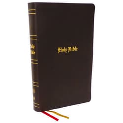 By Thomas Nelson (Author) KJV Holy Bible: Super Giant Print with 43,000 Cross References, Brown Bonded Leather, Red Letter, Comfort Print (Thumb Indexed): King James Version