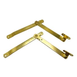 SupplyInfinite Heavy-Duty Brass-Plated Hinge Lid Support for Desks, Trunks, Chests - Versatile Hardware for Drop-Down Tables, Music Desks, Folding Lid Applications | Set of 2 (Brass)
