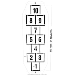 PolyTough Traditional Hopscotch Stencil - 1/8