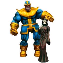 Diamond Select Toys Marvel Select Thanos Action Figure with Removable Infinity Gauntlet and Unarticulated Death Figure
