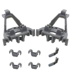 Beaquicy 00428344 Dishwasher Bearing Lower Rack Flip Tine Clip Kit - Replacement for Bosch Thermador Kenmore Dishwasher - Replaces 428344 00418499 418499 420199 00420199 1999096 Gray