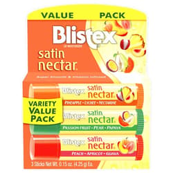 Blistex Satin Nectar Lip Moisturizer Variety Value Pack 3 ct. 0.15 ounce each