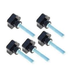 Othmro Black 10mm(M10) x 40mm Thread Replacement Star Hand Knob Tightening Screws 5Pcs