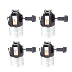 RLECS 4PCS 51MM/2Inch Lampholder Replacement Lampholder Repair Kit E26 Knob 3 Stage Switch Lampholder 3 Way Lamp Socket Suitable for Domestic Standard Bulb and Storage and DIY Lampholder Replacement