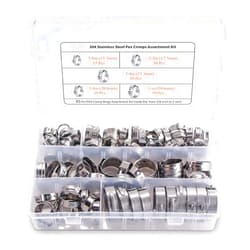 PADTON PEX Clamp Assortment Kit, 85 Pieces Stainless Steel PEX Fittings Crimp Rings Cinch Clamps Sizes 3/8’’, 1/2’’, 3/4’’, 5/8’’, 1’’ for PEX Tubing Pipe Fitting Connections (Assortment Kit)