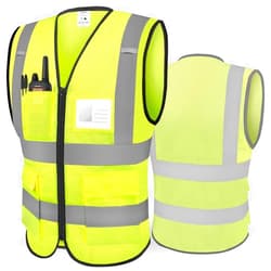 TICONN Reflective Safety Vest High Visibility Class II Mesh Vest for Women & Men Meets ANSI Standards