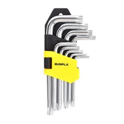 Gunpla Torx Hex Key Allen Star Short Arm Wrench Hex Keys Security Torx End Holes Set of 9 Pieces with Storage Case T10-T50 for Home Maintenance DIY