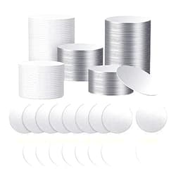 Muka 100Pcs 2 Inch Round Sublimation Blank Aluminum Sheets, Aluminum Board Heat Transfer for Breastpin, Scalable Badge Holder, Photo Tray, Collapsible Phone Holders