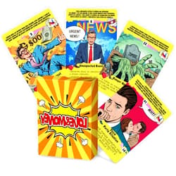 AWKAEIN 75-Cards Retro Comic Oracle Deck Twin Flame Soulmate Karmic Situation for Love & Relationships & Money，Clarifying Life Situations Oracle Cards，Love Message Oracle Cards for Beginners