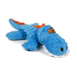 goDog Gators Squeaky Plush Dog Toy, Chew Guard Technology - Blue, Extra Large