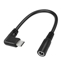 Wamlet Heated Jacket Battery Step-up Adapter Charger for ORORO Heated Jacket, Heated Vests and Heated Hoodies (Black, USB C to DC)