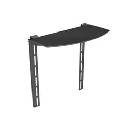 Monoprice TV Mounted Glass Shelf, Allows Above or Below TV Mounting of Blu-Ray Player, Cable Box, Game Console, Streaming Device, Soundbar, or Center Speaker (Max 22 lbs, VESA 400x300) Black