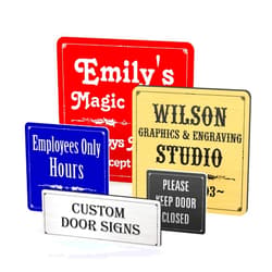 Nyareka Custom Office Door Signs - Personalized Name Plates for Doors - Professional Office Signs - Square