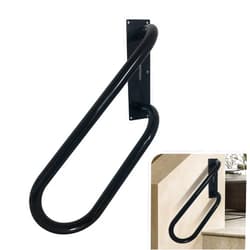 Veelleen Left Side Wall mounted handrail for 1-3 steps,Heavy Duty Hand Railing Grab Bars, U-Shape Safety Handle for Garage, Porch, Garden, Stair. (25